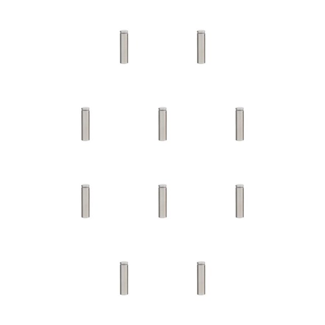 Kenally Tornillo publicitario Hueco Vidrio duradero Espejo Clavo Tuerca ligera Perno Fuerte capacidad de carga para placa acrílica 16x80mm 16x80mm 10piezas