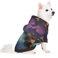 thumbnail image 2 of Honeii Magical Bees Twilight River Print Small Dog Hoodies Pet Hooded Sweatshirts Fall Winter Puppy Cat Sweaters Warm Clothes for Small Dogs Outfits Costume-X-Small, 2 of 7
