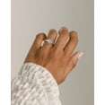 thumbnail image 3 of CAPRICARATS 3.00Ct Radiant Cut Lab Grown Diamond Trilogy Engagement Ring, Pave Band, 10K Rose Gold, 3 of 6
