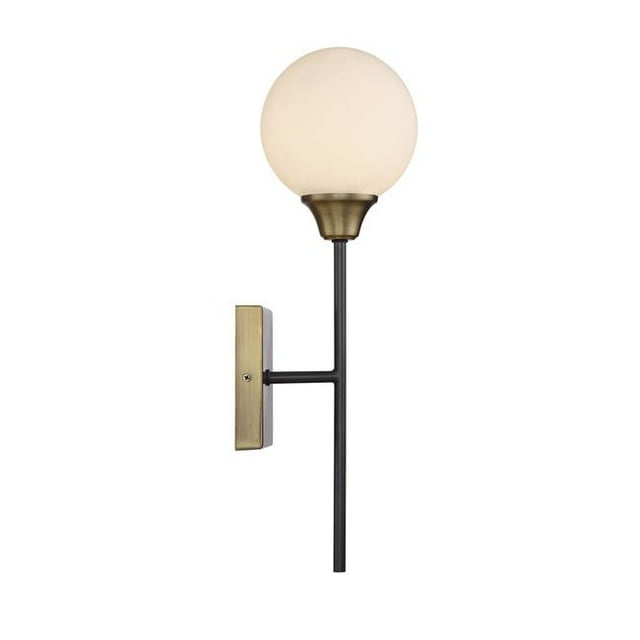 Meridian M90003-79 1 Light Sconce - Oil Rubbed Bronze with Brass Accents