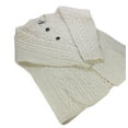thumbnail image 4 of Aran Woollen Mills Buttoned Cardigan Sweater 100% Premium Soft Merino Wool Women`s Cable Knitted Crew Neck Jacket Made in Ireland, 4 of 7