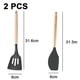 thumbnail image 2 of Juego de utensilios de cocina de silicona, 2 uds., resistentes al calor, mangos de madera para utensilios de cocina antiadherentes, 2 of 5