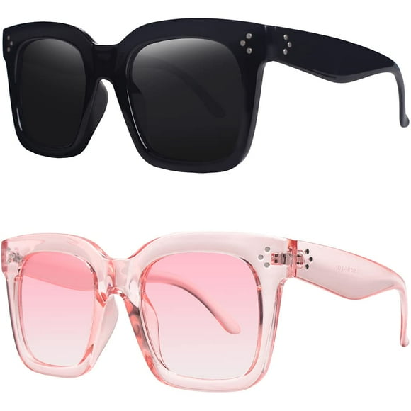 Gafas de Sol TAOTAOQI Vintage Cuadradas Oversize UV400 para Mujer