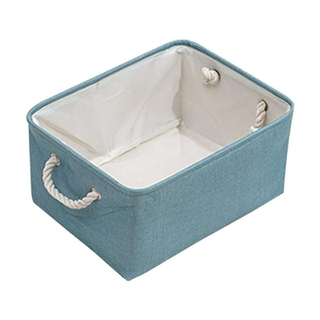 Abbracc Storage Basket Collapsible Storage Bins Boxes Organizer for Clothes Toys Books, Blue_M