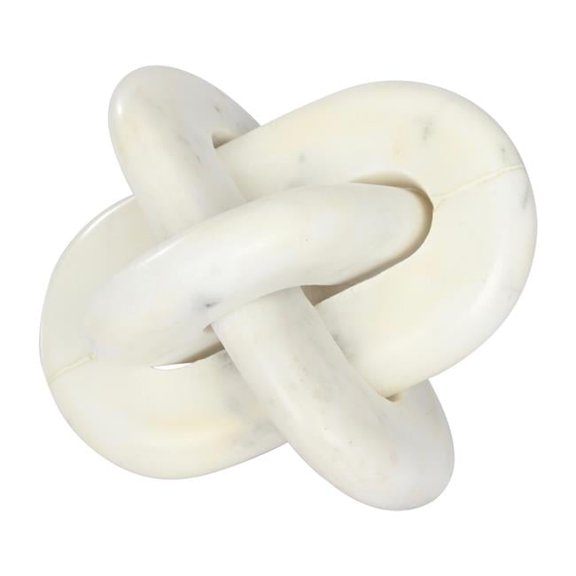 6 in. Marble Knot Decor, White