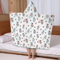 thumbnail image 5 of White Cow Strawberry Milk Jar Pattern Hooded Bath Towel，50"x30" for Ages 3 To 12 Kids, Quick Dry Lightweight Soft Microfiber Hood Beach Towel Cover Up for Kids, 5 of 7
