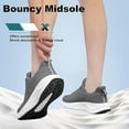 thumbnail image 5 of vibdiv Men's Comfortable Walking Shoes Lightweight Breathable Tennis Athletic Gym Workout Cross Training Slip on Sneakers Dark Grey Size 13.5, 5 of 9