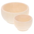 thumbnail image 2 of MLINS 6 Pcs  Natural Wood Blank Bowls Unfinished Wood Crafts DIY Decorations Mini Drawing Toys, 2 of 8