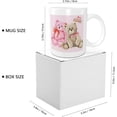thumbnail image 2 of Valentines Mug Anniversary Decorative Cute Little Bears Love Letter Girls Pink And Brown Ceramic Insulated Unspillable Reusable Office Outdoor Gym Home Desk Hot Drinks Coffee Mug Gift 11 Ounce, 2 of 5
