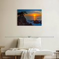 thumbnail image 2 of Elephant Stock Golden Sun Above Pebble Beach Wall Art - Horizontal Canvas Wall Art - Living Room Wall Decor - Beach Canvas - Black And Brown Decor - 30" x 20", 2 of 4