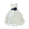 thumbnail image 3 of Ekidsbridal Ivory Midnight Shimmering Organza Flower Girl Dress Junior Beauty Pageant Mini Bridal Gown Ballroom Dance Recital 4613T 10, 3 of 3