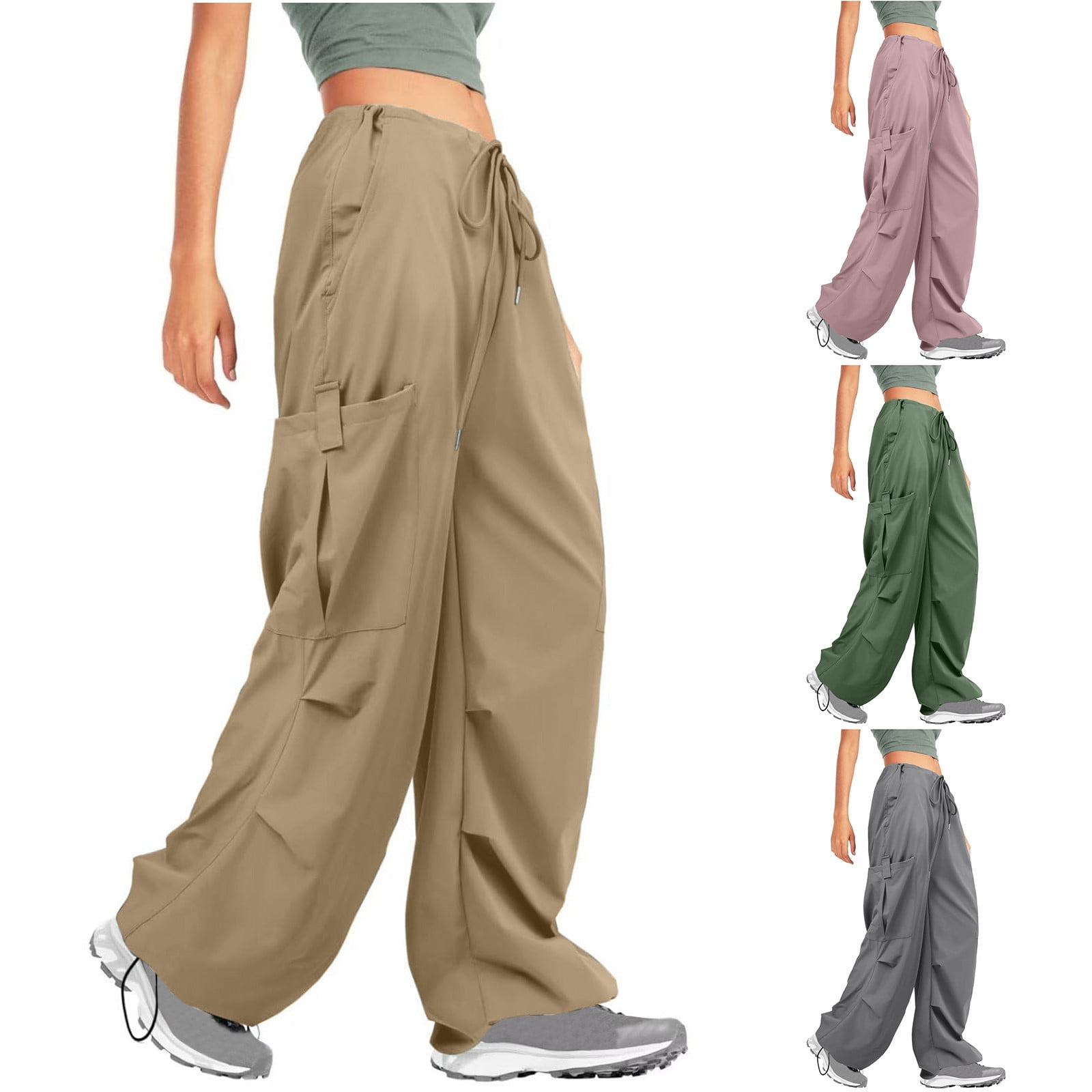 YanHoo Women Cargo Pants Low Rise Cargo Pants Women Under 15 YanHoo Women Cargo Pants Low Rise Cargo Pants Women Under 15