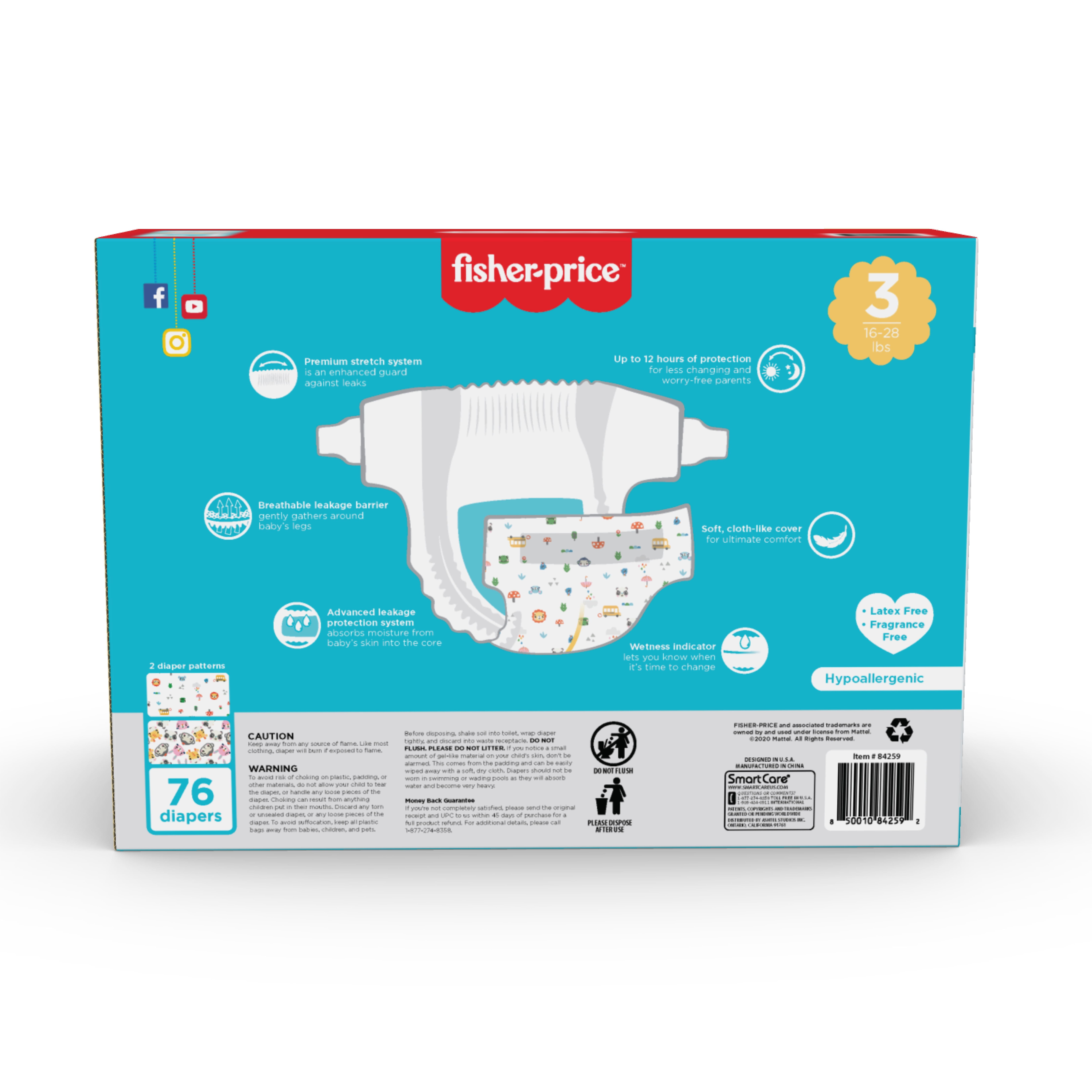 Fisher-Price Size 3 Diapers 76 ct - 1