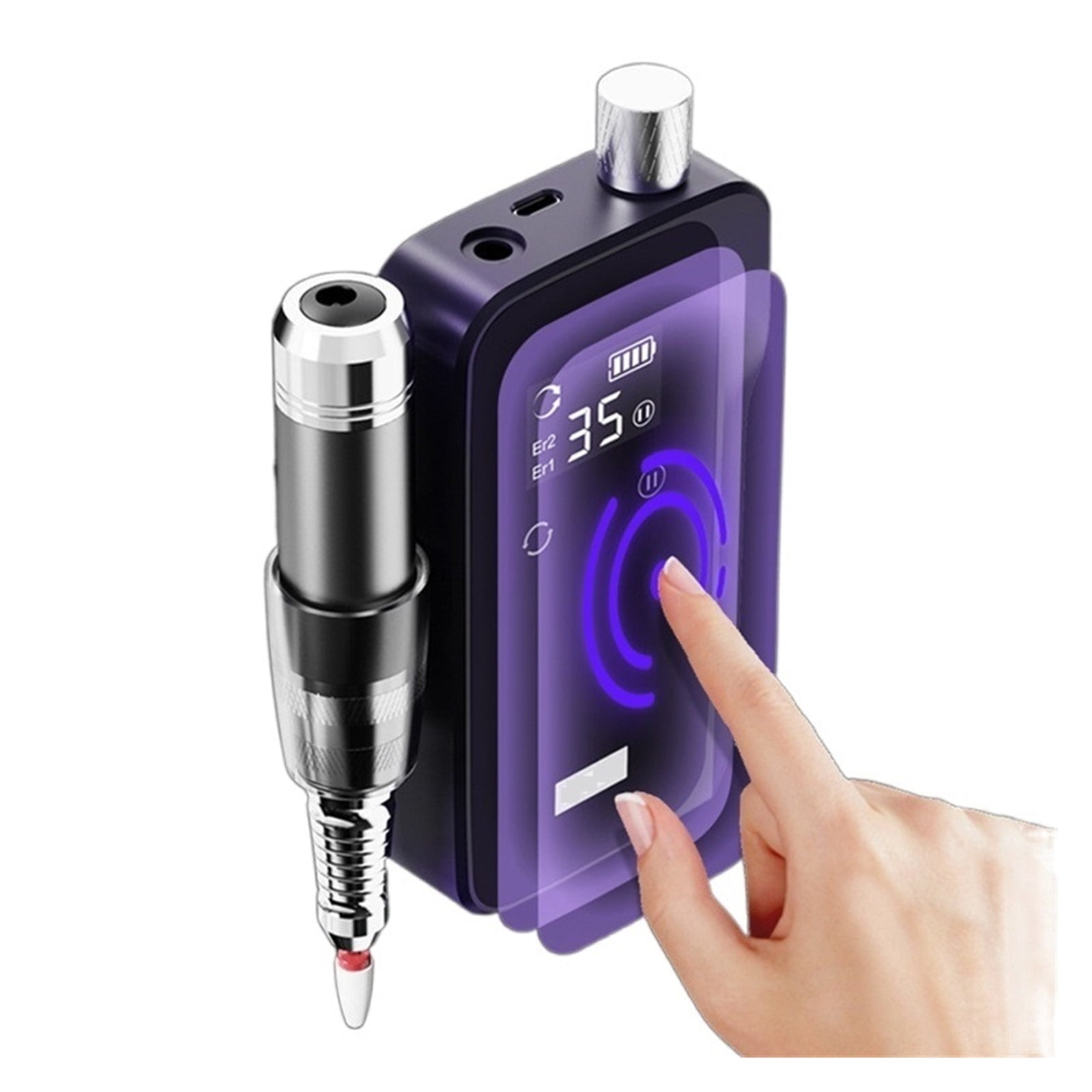 35000RPM Portable Rechargeable Electric Nail Drill Manicure Machine, Nail Art Salon Equipment For Acrylic Gel Polish Nail Grinder ,Low Noise