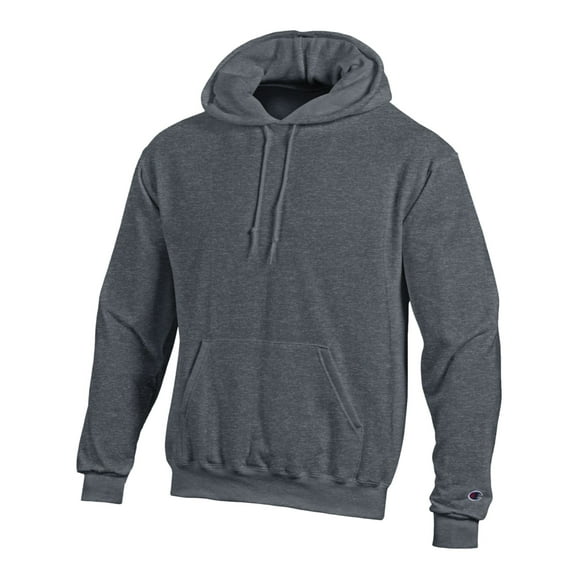 Champion Mens Double Dry Action Fleece Pullover Hoodie, 2XL, Charcoal Heather
