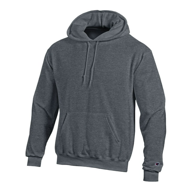 Champion Mens Double Dry Action Fleece Pullover Hoodie, L, Charcoal Heather