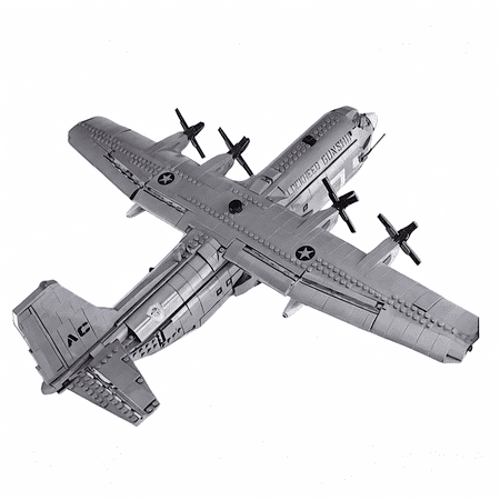 General Jim’s Toys & Bricks AC-130 Hercules Air Gunship Plane, Military Building Blocks Set, Hobby Display