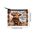 thumbnail image 3 of TOPRenddon Highlands Cow Coin Purse, Polyester Zipper Pouch for Cash Cards Keys, Minimalist Small Change Purse, Farmhouse Animal Card Holder, Portable Travel Wallet, 3 of 6