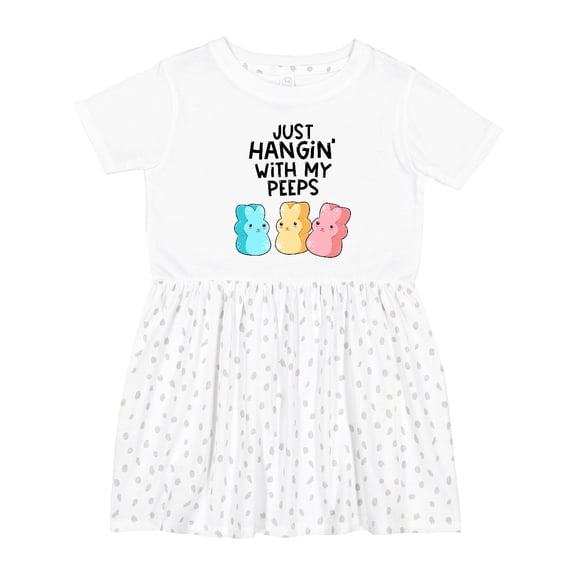Inktastic Easter Just Hangin' with My Peeps Girls Toddler Dress