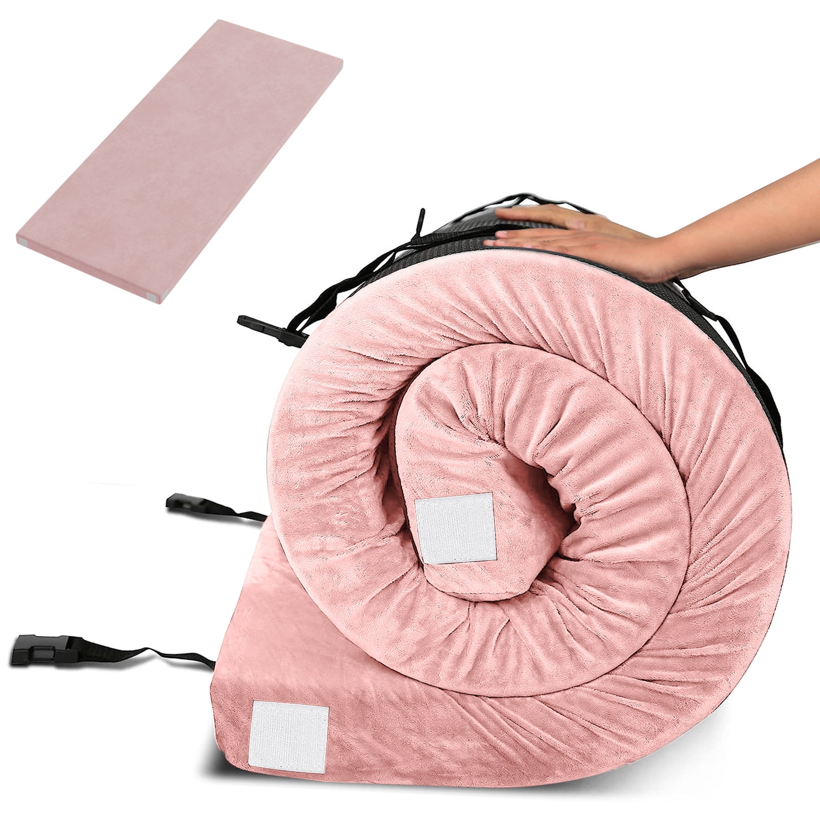 Odaof 3" Memory Foam Car Camping Mattress, Portable Roll up Sleeping