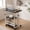 Reinforced-3 layer-black, variant on Rolling Desk with Height Adjustable Frame and Wheels, Storage Computer Cart