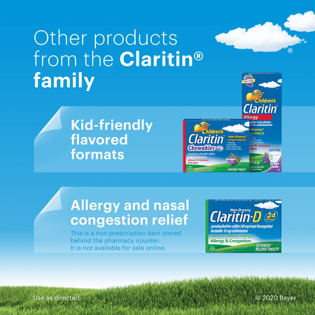 Claritin 24 Hour Non-Drowsy Allergy Relief Tablets,10 mg, 40 Ct (30+10 Bonus)