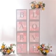 thumbnail image 6 of Conditiclusy Balloon Box Exquisite Party Decor Baby Shower Supplies A-Z Letter Cardboard Cube Clear Box for Propose Marriage, 6 of 7