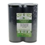 Commercial Bargains 8" x 50' Black And Clear Vacuum Food Sealer Saver Rolls Bags Freezer, 2 Large Rolls