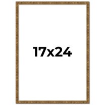 17x24 Frame Gold Kingsley Distressed Solid Wood Picture Frame Width 0.75 Inches | Interior Frame