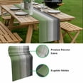 thumbnail image 5 of Sage Green Gray Ombre Table Runner - 60 Inch Long, Kitchen Dining Table Runner Dresser Scarves, Vintage Country Wooden Farmhouse Decor for Coffee Tables Wedding Party Banquet, 5 of 8
