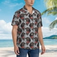 thumbnail image 5 of Haiem Cute Puppy Black Printed Hawaiian Shirt for Men - Men’s Casual Beach Summer Shirts - Stretch Fabric with Modern Fit-Medium, 5 of 9