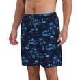 thumbnail image 2 of Balery BLUE Flamingo Birds Traje de Baño Estilo Hawaiano para Hombre, Shorts de Secado Rápido con Bolsillos-3X-Large, 2 of 6