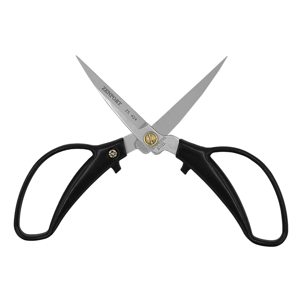 Zenport ZS424 Professional Scissors, 5.9-Inch, 2 Inch Stainless Steel Blades, Black - 3 Pack