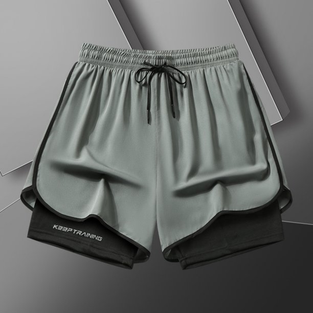 WILLBEST Pantalones Cortos Deportivos Casuales para Hombre con Estampado de Letras, Ligeros, Transpirables, para Entrenamiento, Correr, Gimnasio, Verano, Cómodos, Cintura Elástica.