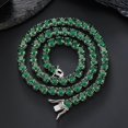 thumbnail image 4 of Bling Full Diamonds Cuban Chain Necklace with Elegant Designs Sturdy Alloy Hip Hop Jewelry Accessory for Trendy Women, 4 of 5