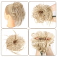 thumbnail image 4 of MORICA Tousled Updo Messy Bun Hair Piece Extension with Elastic Rubber Band Synthetic Scrunchies Ponytail for Women, 4 of 6
