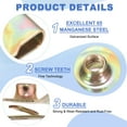 thumbnail image 3 of Uxcell U-Style Clip-On Nut, Regular Extruded U-Nut U-Type Fasteners Hardware Nuts for Automotive Metal Car Motorcycles Yellow M4-0.7, 3 of 6