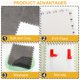 thumbnail image 5 of Baldosas de felpa ZENOWICK, 36 unidades, entrelazadas, color gris, 5 of 6