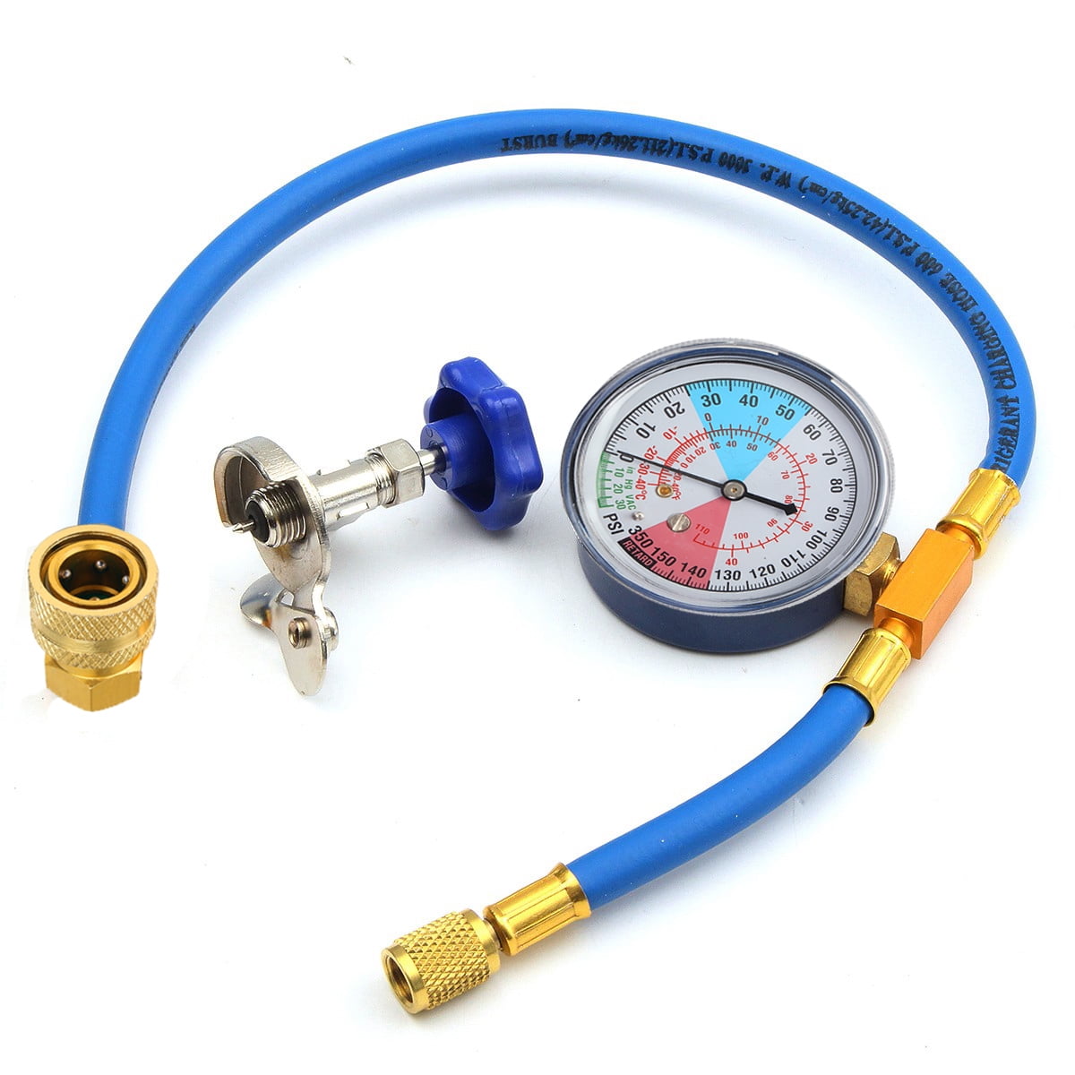 R134A R12 R22 Recharge Measuring Hose Gauge Valve Refrigerant Pipe