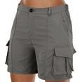 thumbnail image 2 of QATAINLAV Womens Cargo Hiking Shorts Summer Casual High Waist Lightweight Work Shorts Althletic Workout Clothes with Pockets Gray L Camisas Para Hombres, 2 of 6