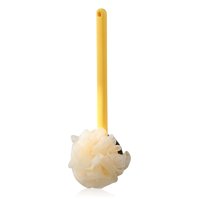 Cepillo trasero de mango largo para baño, ducha de doble cara, esponja fina, depurador corporal, exfoliante de piel, herramienta de lavado de SPA, adultos, hombres, amarillo Inevent HA010389-01