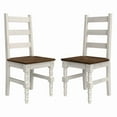 thumbnail image 4 of Wood Dining Set Table and 4 Chairs Harvest White Distressed | Furniture Dash, 4 of 6