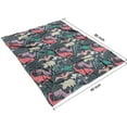 thumbnail image 4 of DarkBlue Colorful Dinosaurs Plants Pattern Blanket,Comfortable Soft Lamb Wool Throw Blanket,All Season,Warm Lightweight Blankets for Sofa Bed Couch Living Room Chair,60"x80", 4 of 4