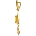 thumbnail image 2 of Avariah 14k Yellow Gold Citrine and Diamond Cat Pendant - 32.6mm, 2 of 5