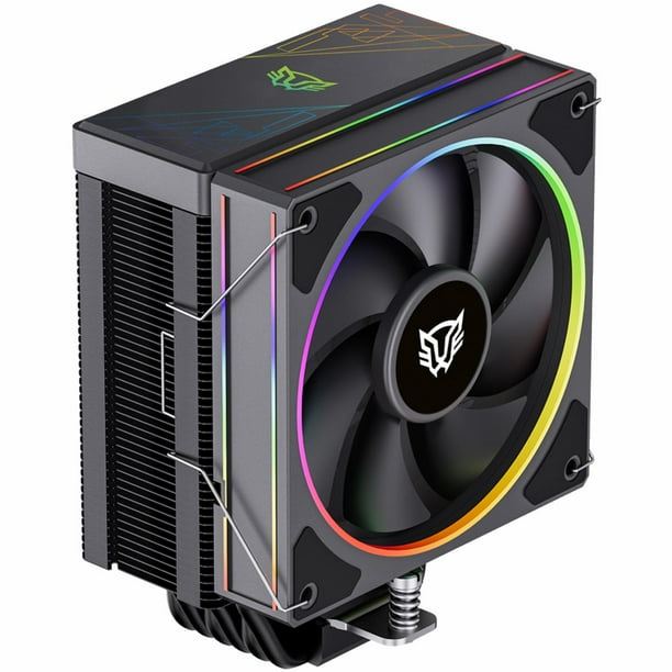 Disipador CPU Gamer BALAM RUSH HELIUX PRO HEX60 120mm ARGB 3pin LGA 1851 AM5 600 - 2000 RPM 4-pin PWM 6 Pipas Negro BR-942027
