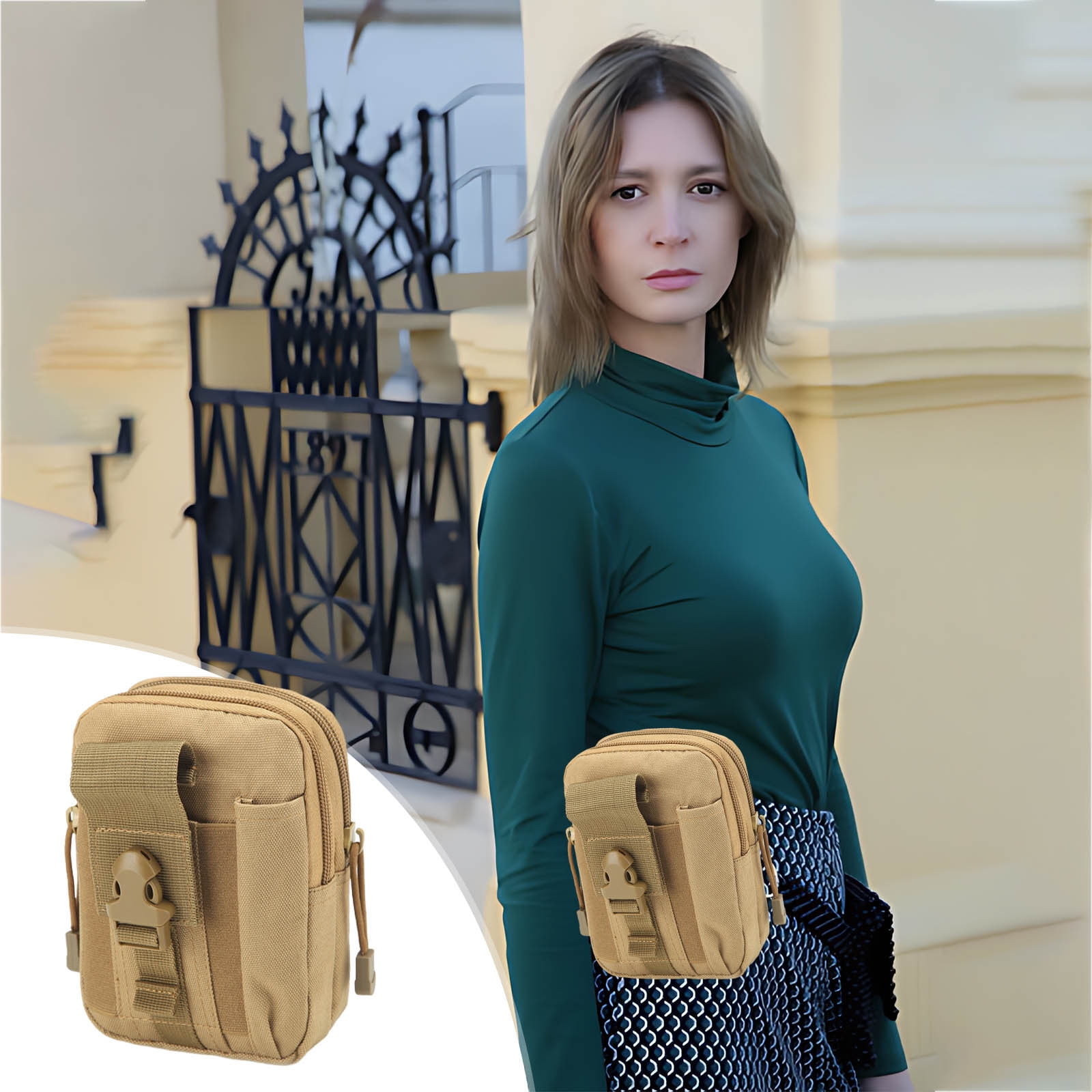 Sac De Cuisse Tactique Avec Ceinture – Bandoulière Réglable – Outdoor Militaire Camping
