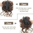 thumbnail image 3 of Messy Bun Hair Piece Claw Clip Messy Bun Hair Bun Wavy Curly Hair Bun Long Beard Bun Hair Synthetic Tousled Updo Halloween Christmas Cosplay Party Hair Bun Hairpiece for Women, 3 of 6