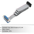 thumbnail image 3 of 2Pcs 16Pin Flat Ribbon Cable Gray DB15 Female to FC-16P 2.54mm Pitch 50cm Length DB Serial Port Cable for Computer, LED Display, DVD with 4 Screws, 3 of 7