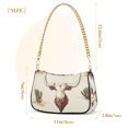 thumbnail image 3 of FORMRS Womens Shoulder Bag with Chain Strap Clutch Purse Cute Tote Handbag, Beige Cowboy Pattern, 3 of 7