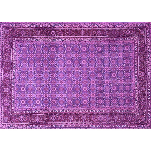 Ahgly Company Indoor Rectangle Persian Purple Traditional Area Rugs, 8' x 10'
